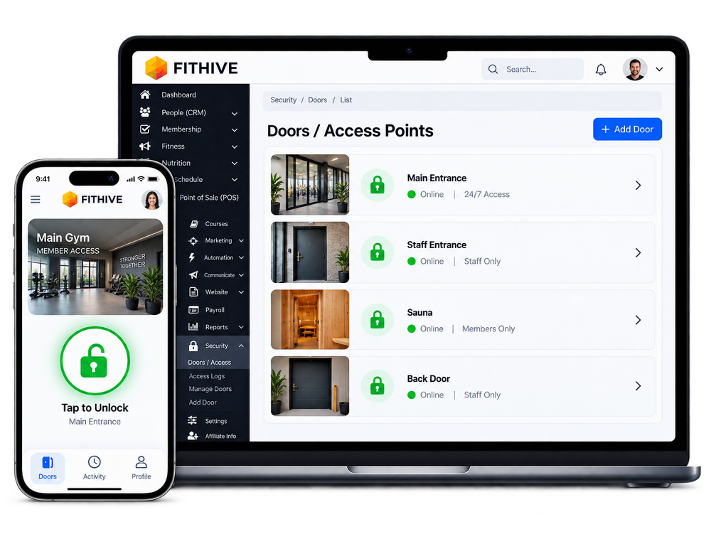 FitHive 24/7 access control
