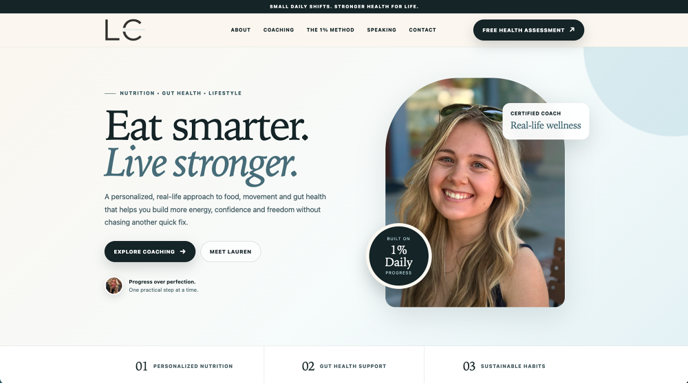Lauren Christman homepage design