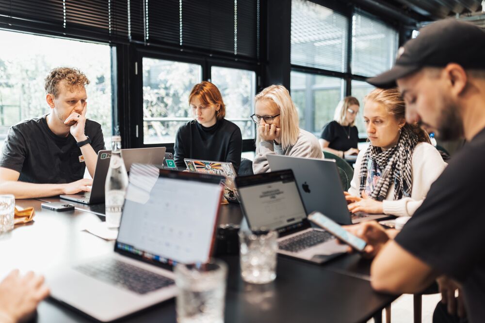 FitHive marketing team working together in an office